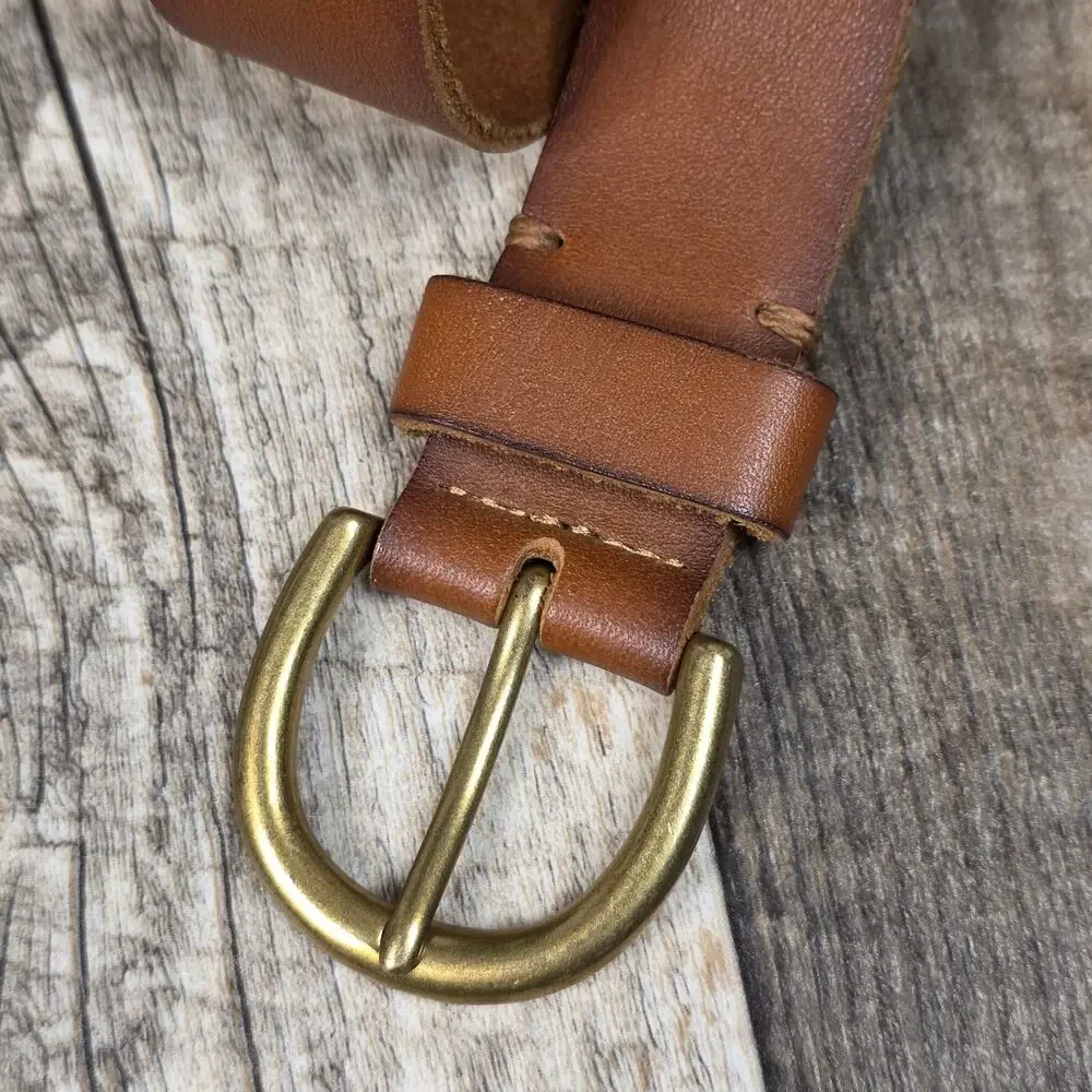 Brown Leather Belt Size Large Old Money Minimalist Preppy